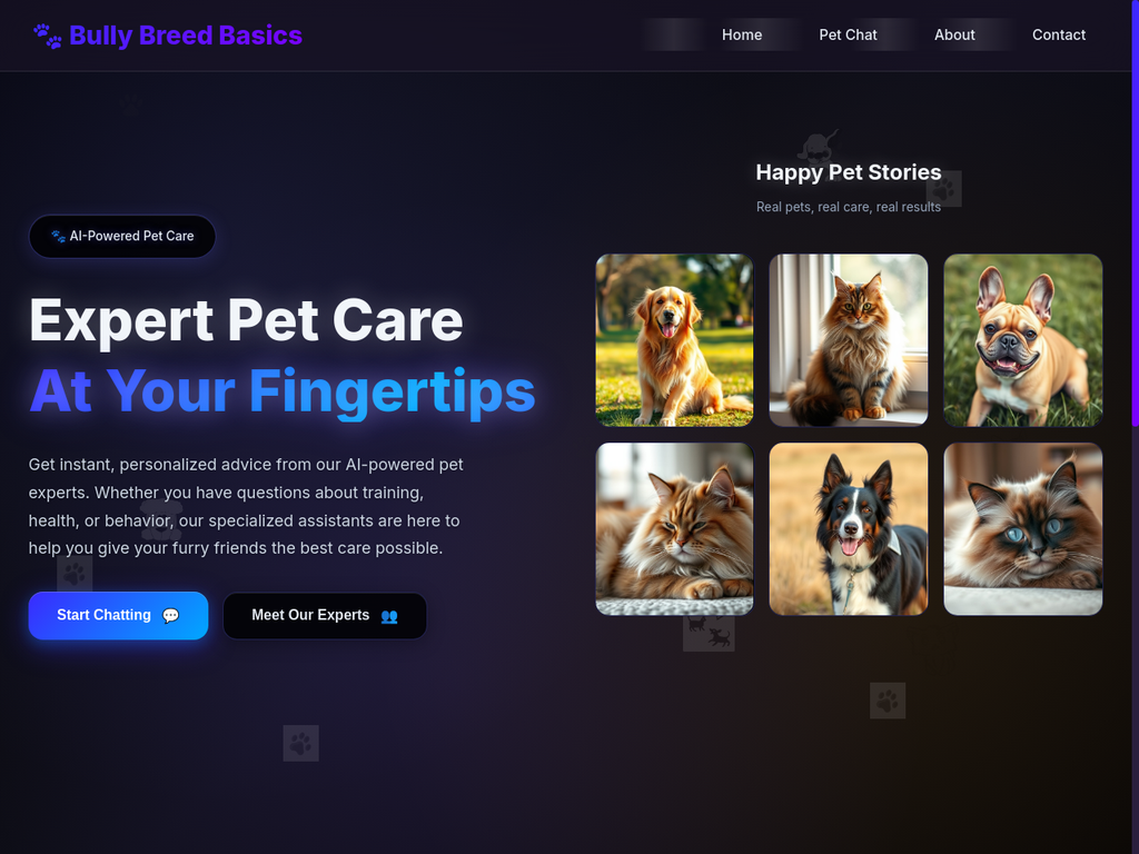 Bully Breed Basics - AI Pet Care Platform