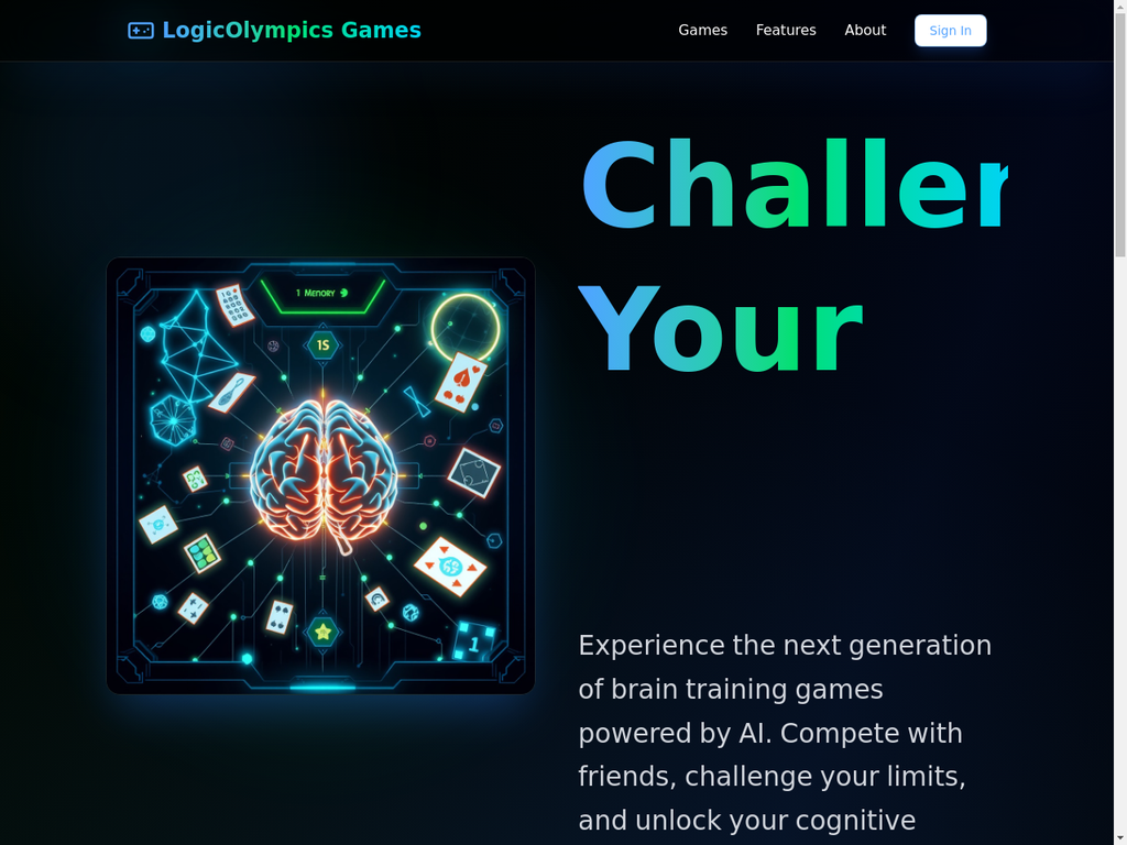 LogicOlympics Games - Brain Training Platform