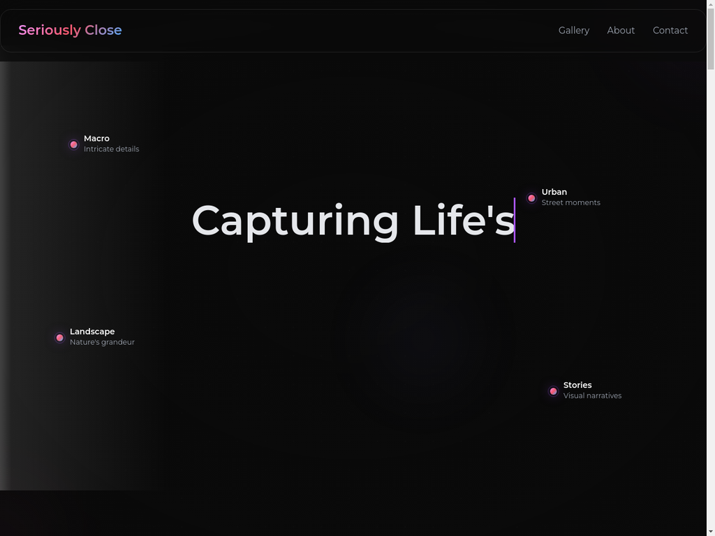 Seriously Close Photography Portfolio